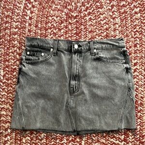 MOTHER Charcoal Denim Skirt